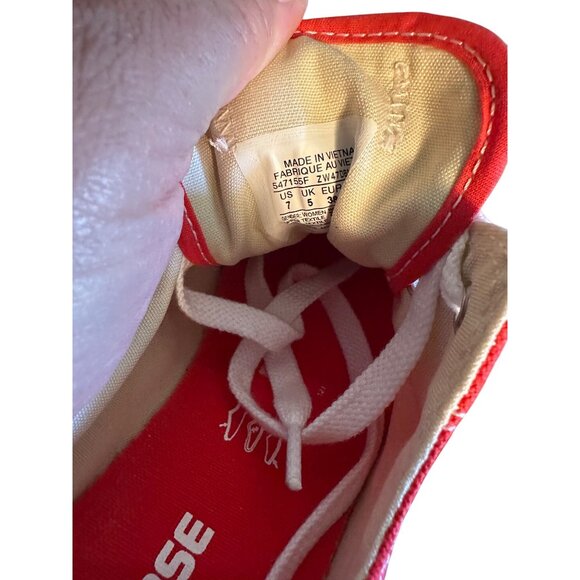 Converse Chuck Taylor All Star Red Low-Top Sneakers Size 7 Casual Shoes - Picture 3 of 5